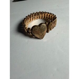 SPEIDEL PHOENIX 1946 1940'S WWII ERA SWEETHEART EXPANSION  HEART BRACELET